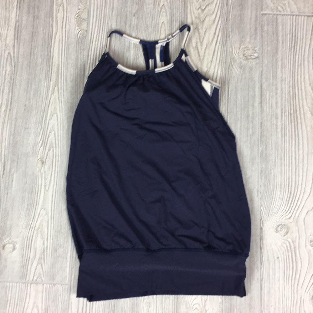 Lululemon 4 blue cream workout bra tank top